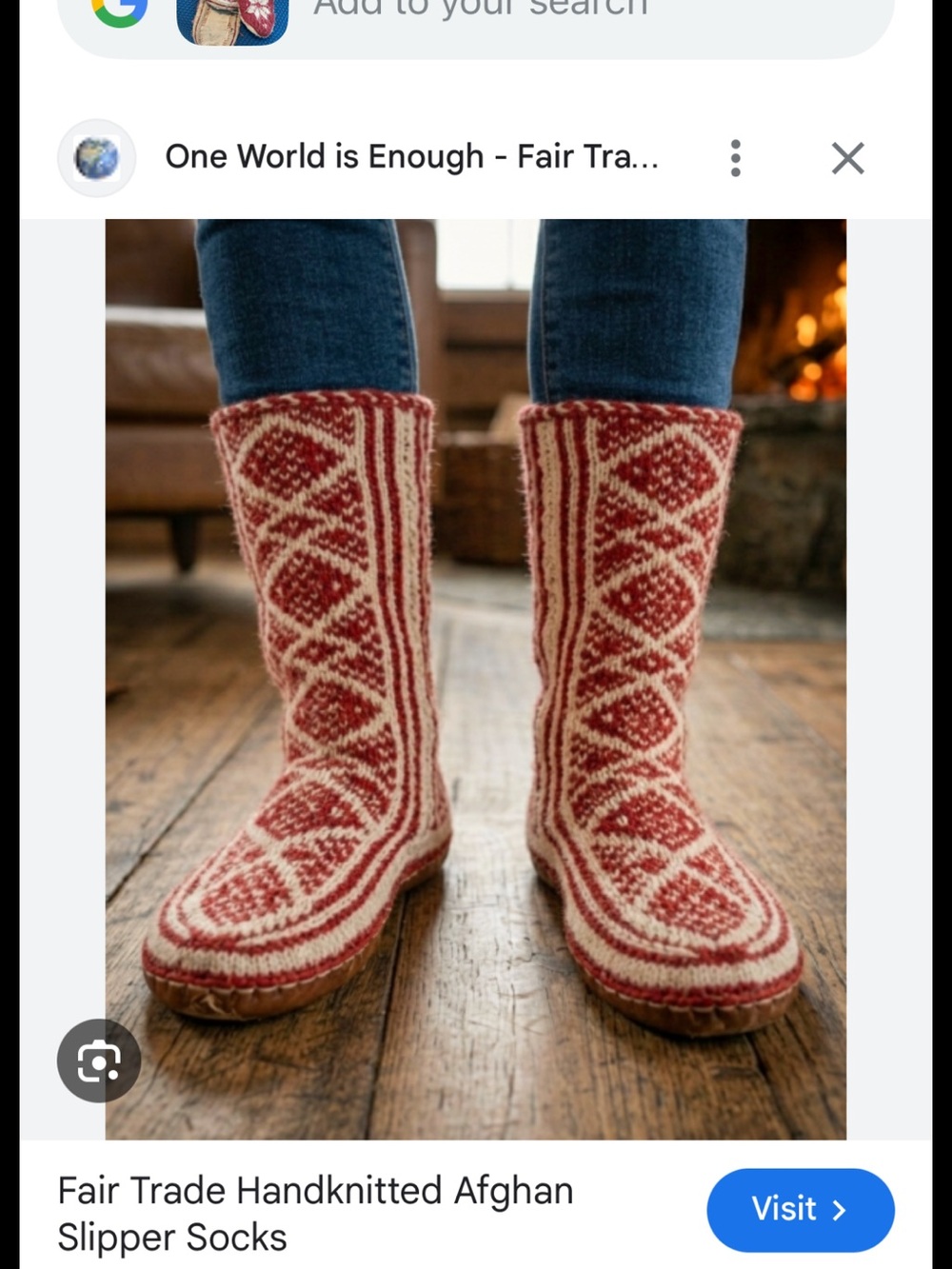 Vintage Handknitted Wool Afghan Leg warmer Slipper Boots  Fair Isle Snowflake